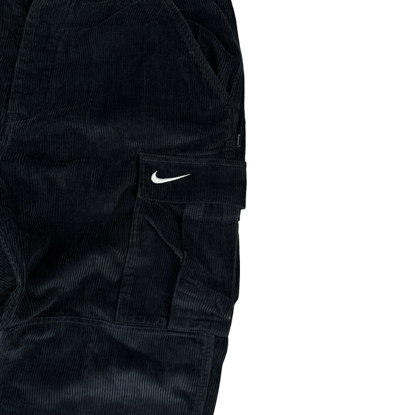 Nike X Supreme Black Spellout Corduroy Cargo Trousers  - XL
