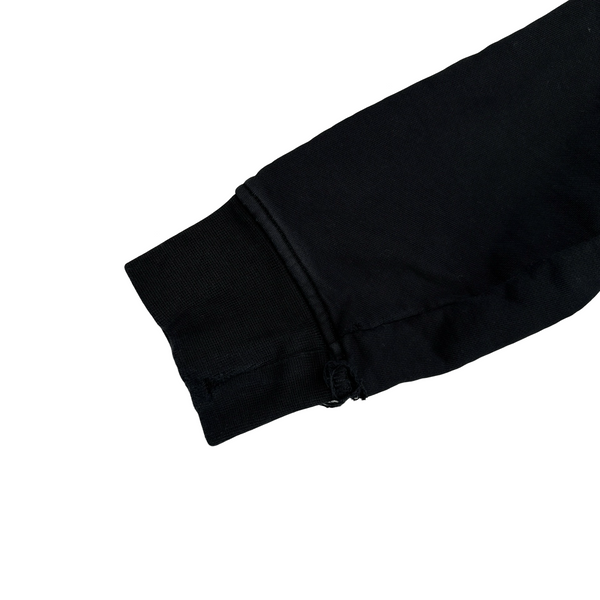 Stone Island Black Cotton Zipped Hoodie - Medium