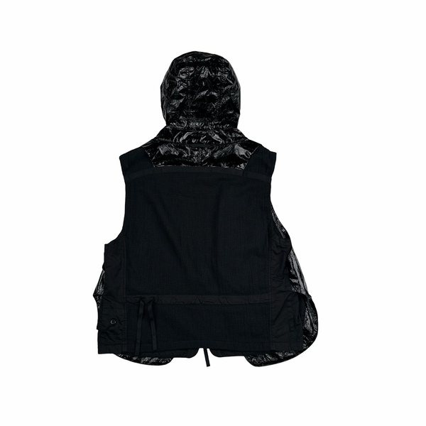 Stone Island 2022 Black Shadow Project Glass Linen Utility Vest - Large