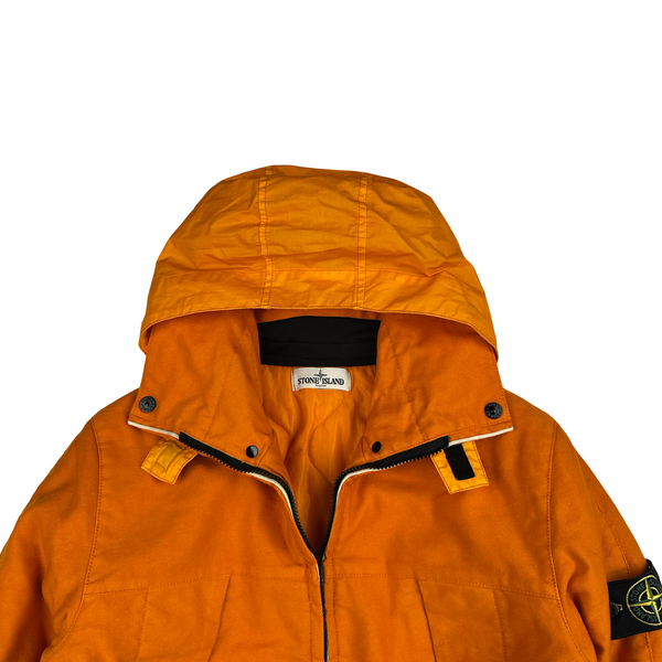 Stone Island 2012 Orange Mil Spec Diagonal Wool Jacket - Medium