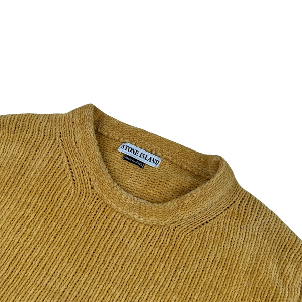 Stone Island 1998 Yellow Chenille Knit Vintage Jumper