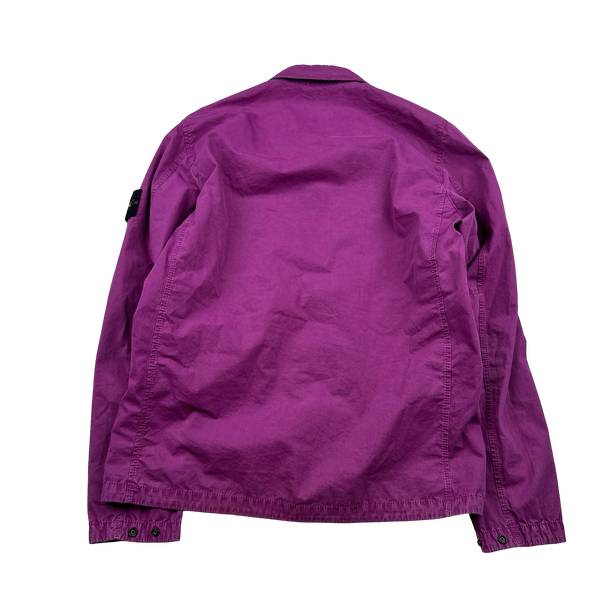 Stone Island 2021 Purple Cotton Overshirt - Medium