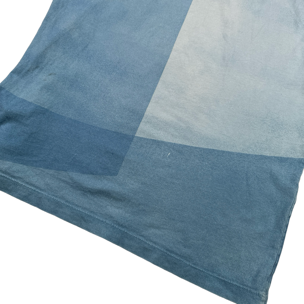 Stone Island Blue Two Tone Isola Di Pielia T Shirt - Large