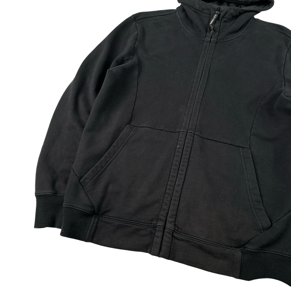 CP Company Black Spellout Pullover Goggle Hoodie - XL