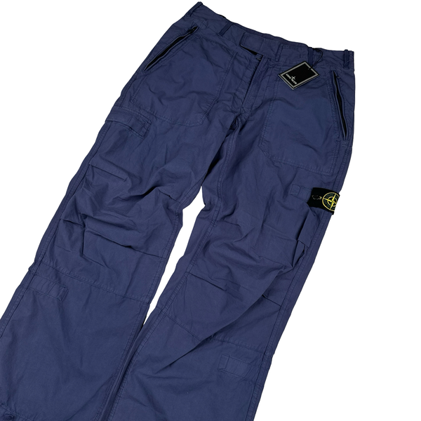Stone Island Blue 2010 Cotton Cargo Trousers - Large