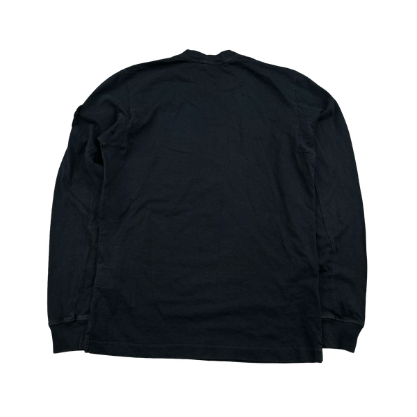 Stone Island 2016 Black Longsleeve Cotton Top - Small