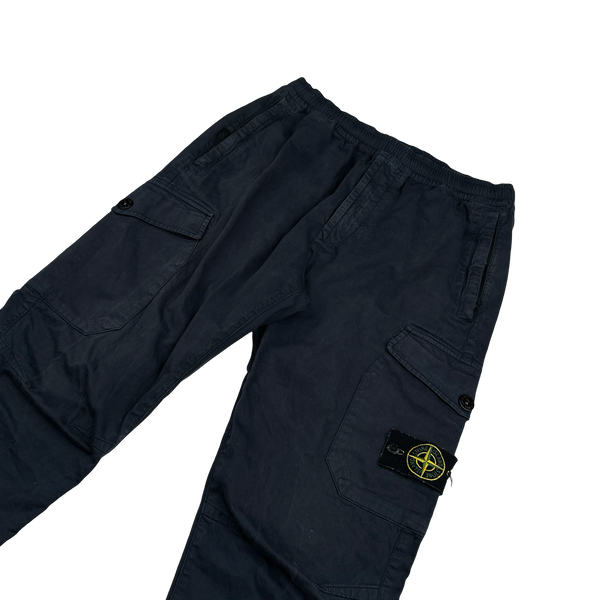 Stone Island 2020 Navy RE-T Cargo Trousers - 32"