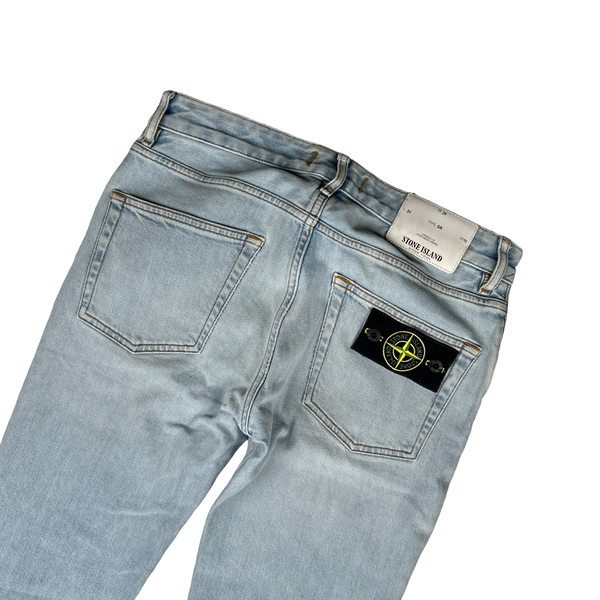 Stone Island 2017 Light Wash Slim Fit Denim Jeans - Small
