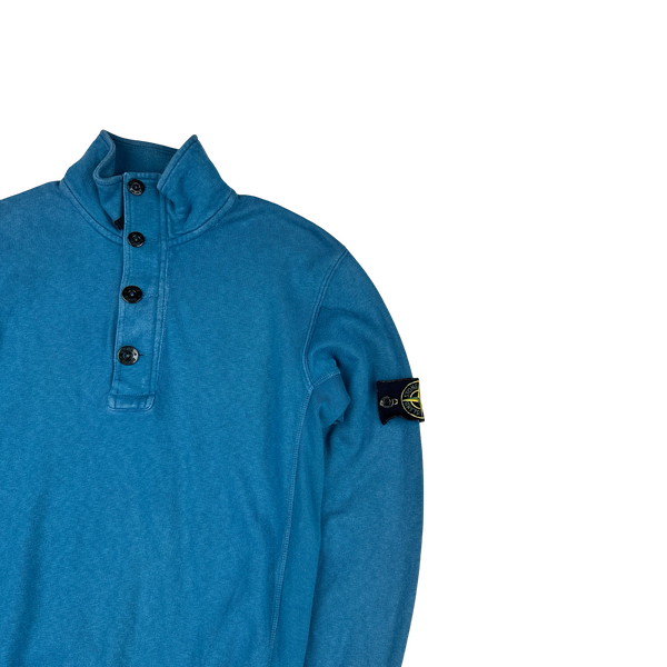 Stone Island 2015 Blue Quarter Zip Jumper - Small