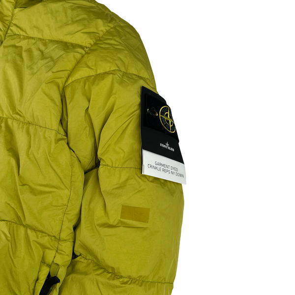 Stone Island Olive Crinkle Reps Down Puffer Jacket - XL