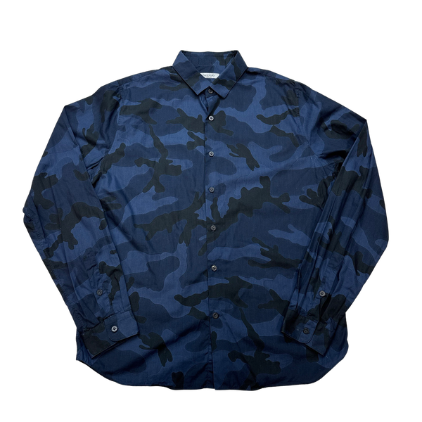 Valentino Blue Multi Camo Shirt - XL