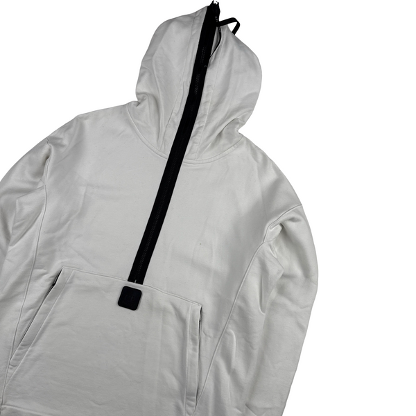 CP Company White Metropolis Pullover Cotton Full Zip Hoodie - XL