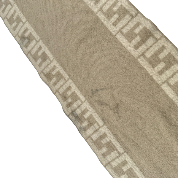 Fendi Monogram Tan Wool Scarf