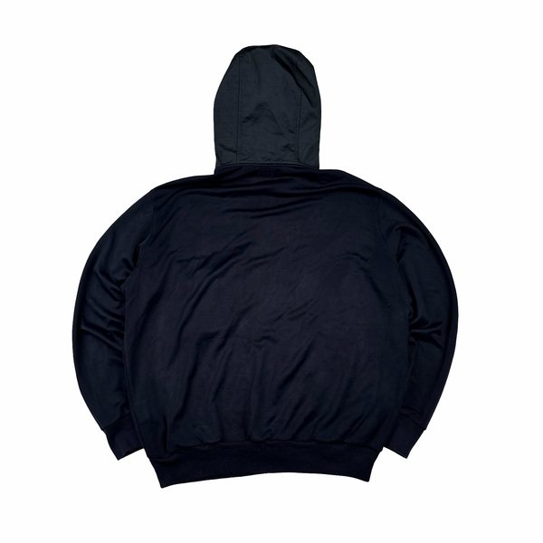 CP Company Vintage Navy Cotton Blend Quarter Zipped Hoodie - XXL