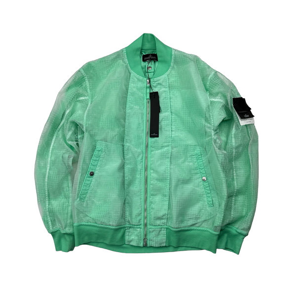 Stone Island Shadow Project 2022 Teal Distorted Ripstop Organza-TC