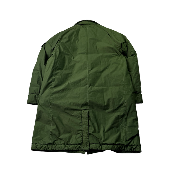 Stone Island 2022 Green Naslan Light Watro Down TC Long Jacket - XL