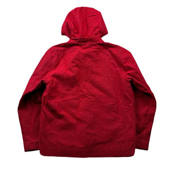 Stone Island 2022 Red Needle Punched Reflective Balaclava Jacket - Small