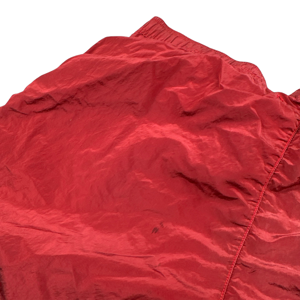 Stone Island 2016 Red Nylon Shimmer Reflective Spellout Swim Shorts - Large