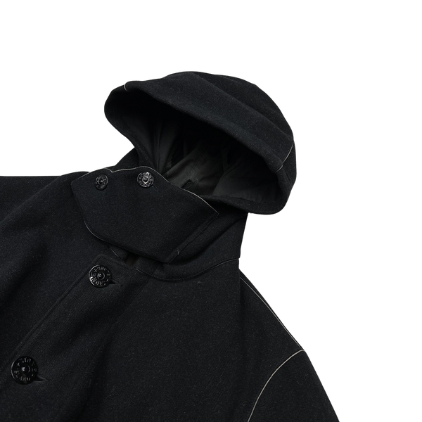 Stone Island 2002 Wool Black Coat - Medium