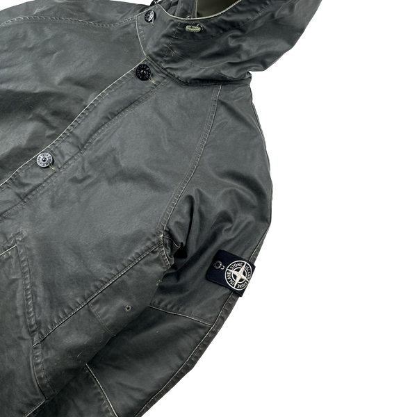 Stone Island 2009 Waxed ICE Heat Reactive Down Lined Jacket - XL
