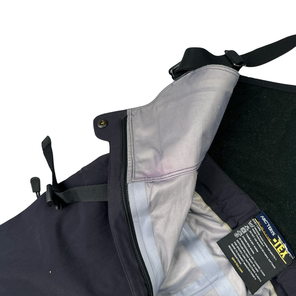 Arcteryx Black Goretex Full Leg Zip Ski Overalls - Small