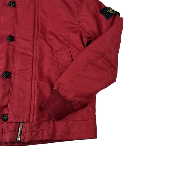 Stone Island 2015 Silver Sherling Liner Coyote Fur Hood David TC Jacket - Small
