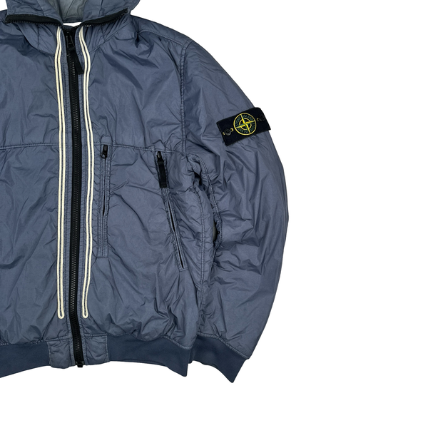 Stone Island 2019 Blue Crinkle Reps NY Jacket - Medium