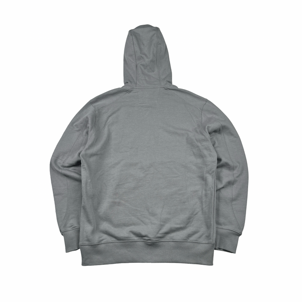 CP Company Grey Cotton Lens Viewer Pullover Hoodie - Large