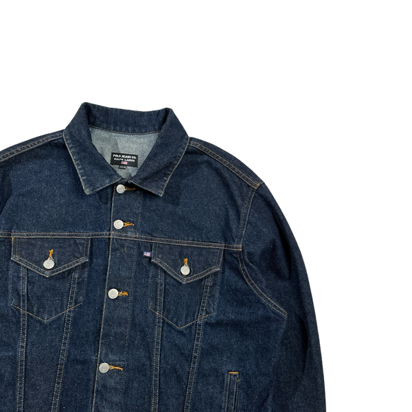 Ralph Lauren Polo Jeans Heavyweight Dark Wash Denim Jacket - Large