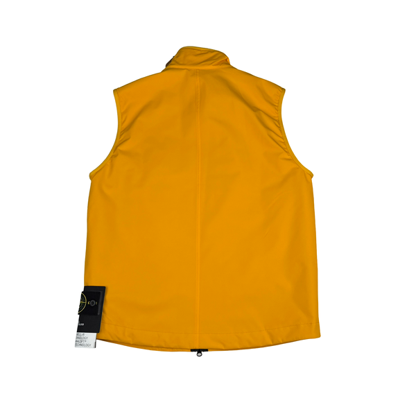 Stone Island 2022 Yellow e-Dye Soft Shell Gilet - Small - Medium