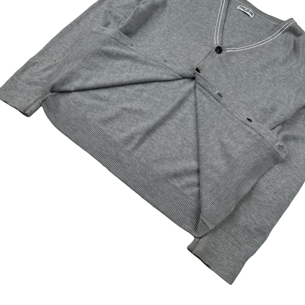 Stone Island Junior 2009 Grey Cotton Buttoned Cardigan - XS