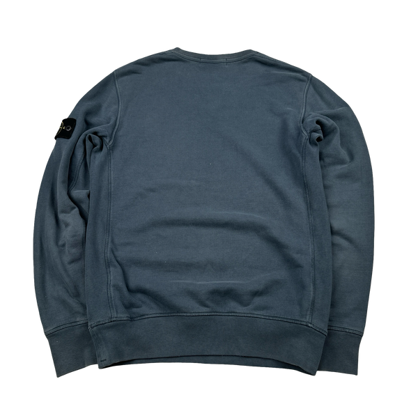 Stone Island 2016 Blue Cotton Crewneck Sweatshirt - Medium