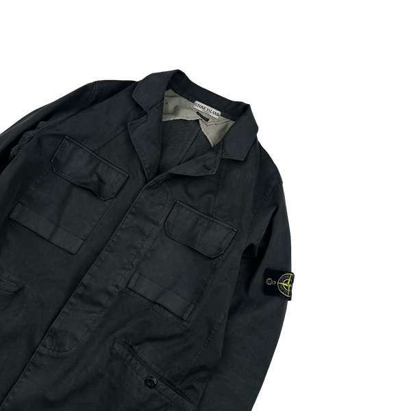 Stone Island 2005 Vintage Black Cotton Jacket - Medium