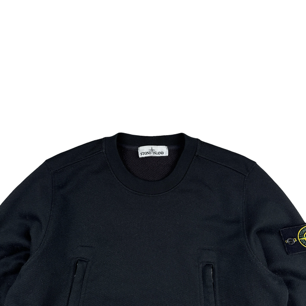 Stone Island 2020 Black Cotton Crewneck Sweatshirt - Small