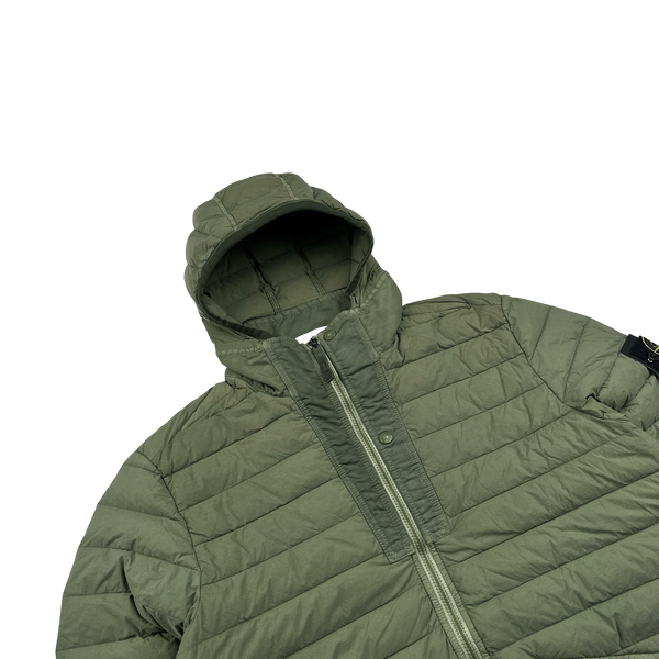 値下げ不可STONE  LOOM WOVEN DOWN Size L STONE ISLAND Packable Loom Woven Chambers R-Nylon Down-TC Jacket