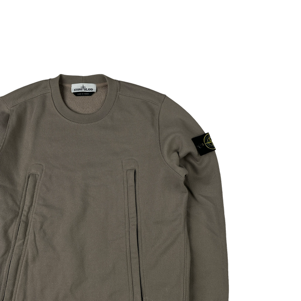 Stone Island 2020 Brown Cotton Crewneck Sweatshirt - Small