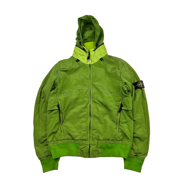 Stone Island 2016 Lime Nylon Metal Tyveck Shield Jacket - Medium