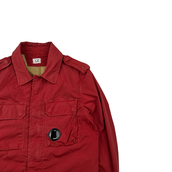 CP Company Red Lens Viewer Zipped Overshirt - Medium