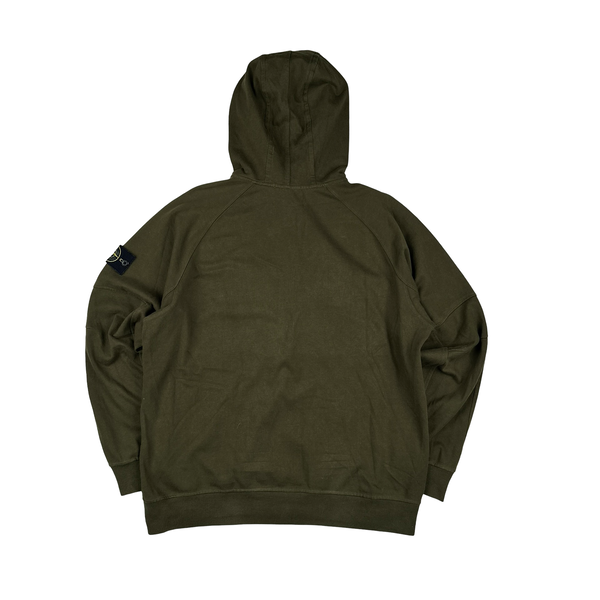 Stone Island Khaki Ghost Chest Pocket Pullover Hoodie - XXL