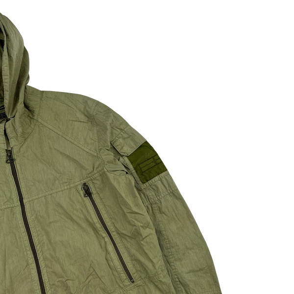 Stone Island 2009 Denims Green Cotton Mesh Pocket Emblem Lightweight Jacket - Medium