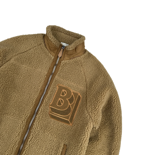 Burberry Logo Brown Teddy Bear Zip Up Jumper - Small