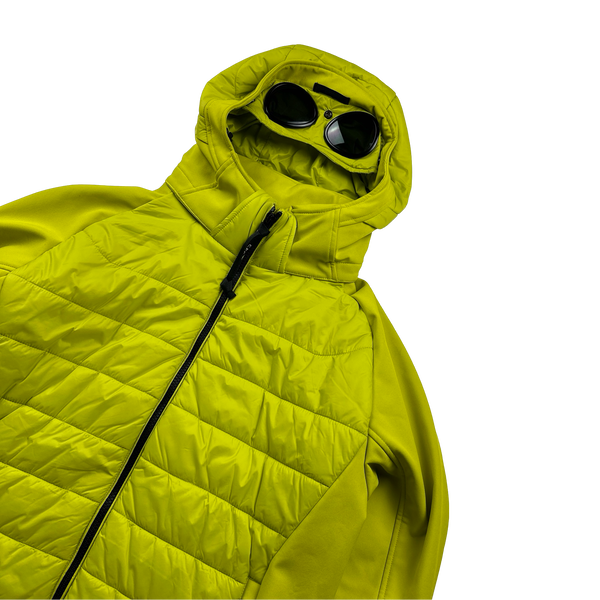 CP Company Yellow Hybrid Soft Shell Jacket - Large