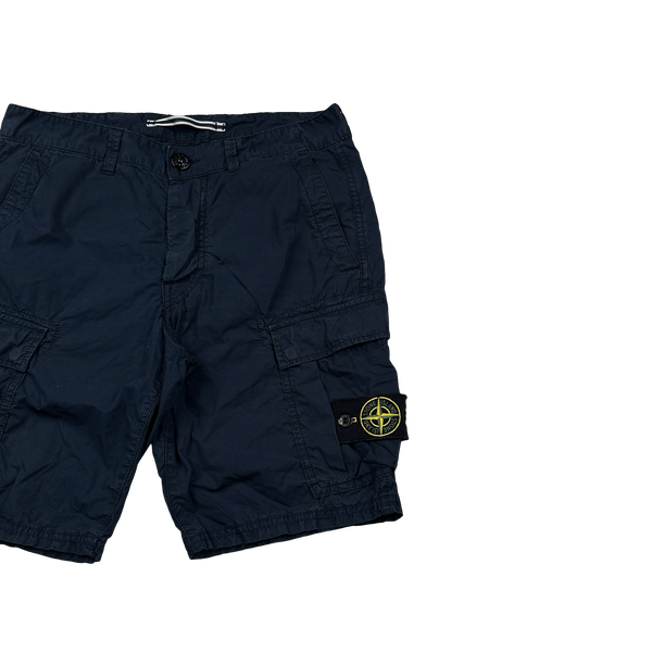 Stone Island SL Navy Cotton Cargo Shorts - 30"