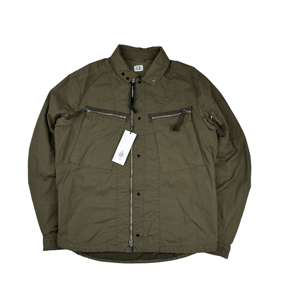 CP Company Bonded Nylon Spellout Overshirt Jacket - Large