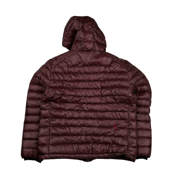 CP Company Burgundy Down Filled DD Shell Goggle Puffer Jacket - 3XL