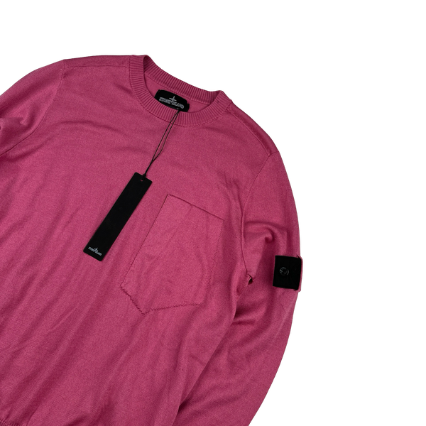 Stone Island 2018 Pink Shadow Project Knitted Crewneck - Medium
