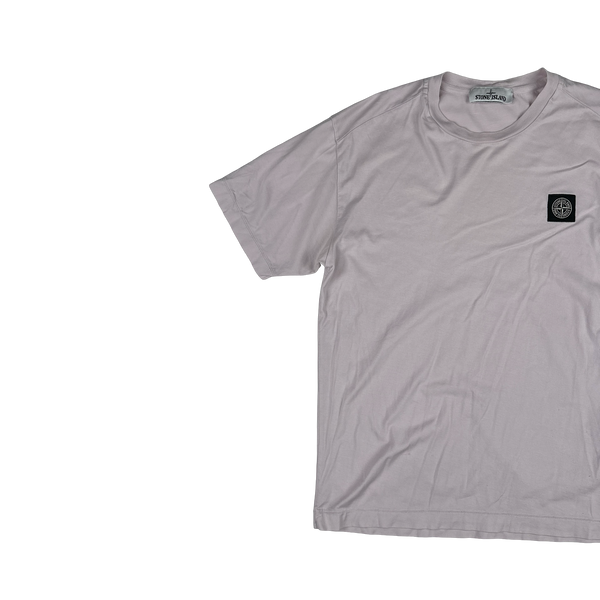 Stone Island 2022 Light Pink Cotton T Shirt - Small