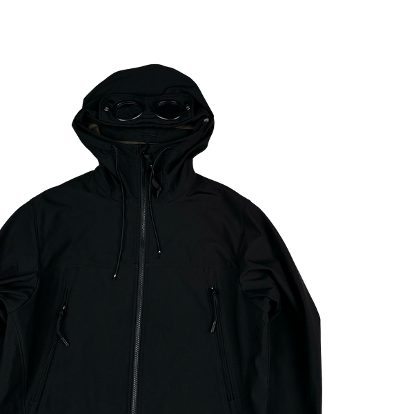 CP Company Black Soft Shell Goggle Jacket - Medium