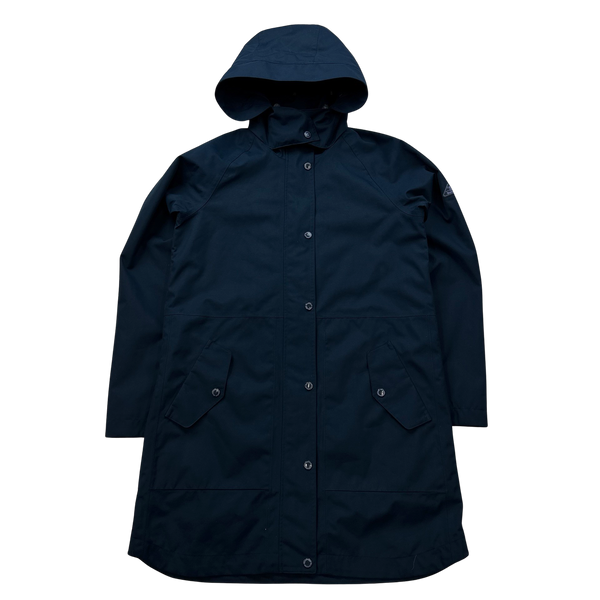 Barbour Mainlander Navy Long Hooded Jacket - Medium