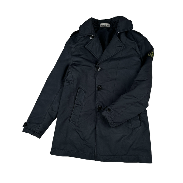 Stone Island 2017 Navy David TC Primaloft Lined Long Jacket - Medium